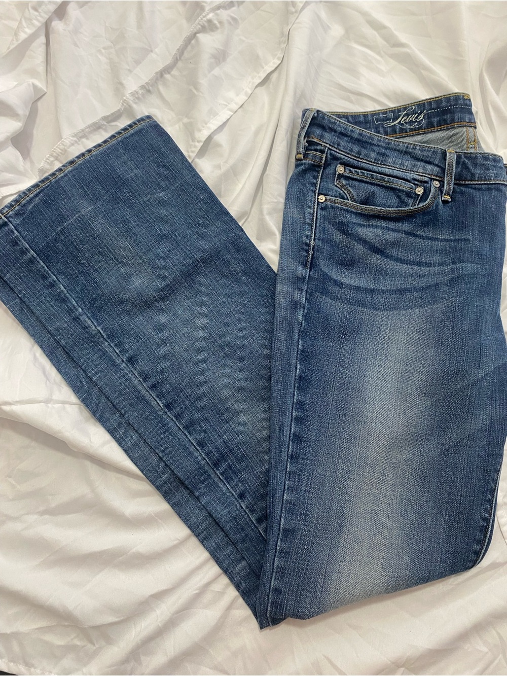 Levi's Blue Faded Bootcut Jeans